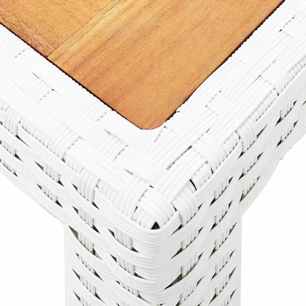 vidaXL 7-Piece Garden Dining Set Poly Rattan White