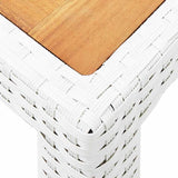 vidaXL 7-Piece Garden Dining Set Poly Rattan White