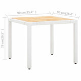 vidaXL 7-Piece Garden Dining Set Poly Rattan White