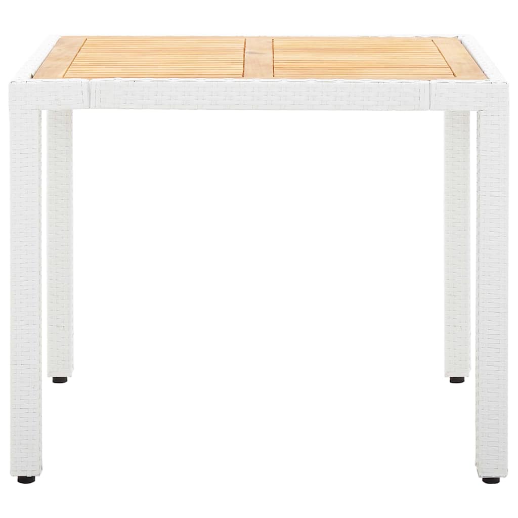 vidaXL 7-Piece Garden Dining Set Poly Rattan White