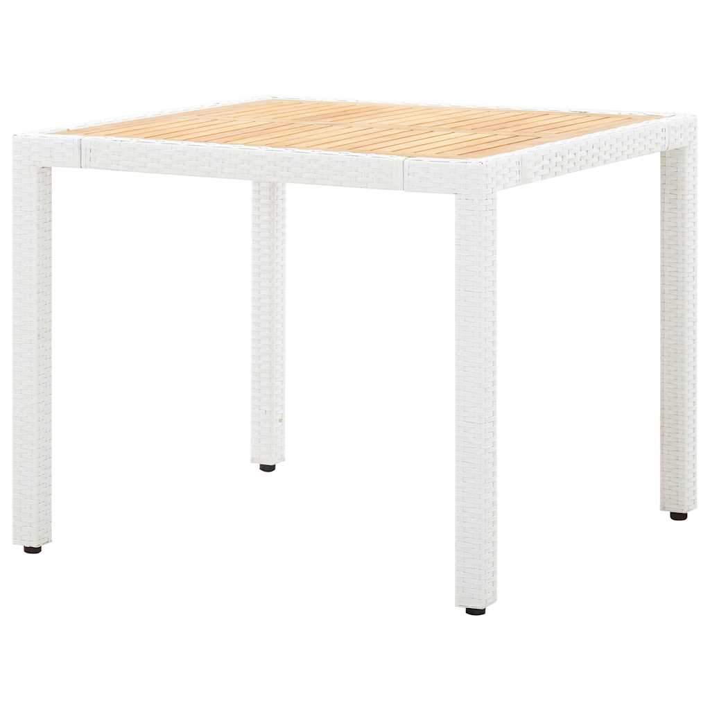 vidaXL 7-Piece Garden Dining Set Poly Rattan White