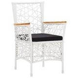 vidaXL 7-Piece Garden Dining Set Poly Rattan White