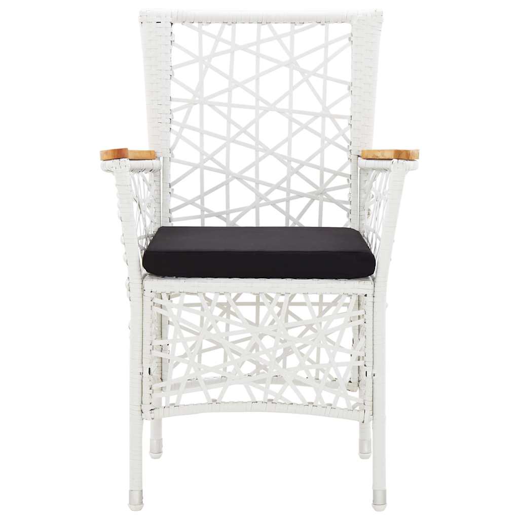 vidaXL 7-Piece Garden Dining Set Poly Rattan White