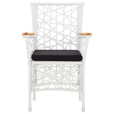 vidaXL 7-Piece Garden Dining Set Poly Rattan White