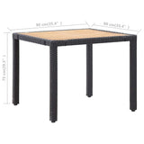 vidaXL 7-delige Tuinset met kussens poly rattan zwart