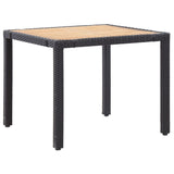 vidaXL 7-delige Tuinset met kussens poly rattan zwart