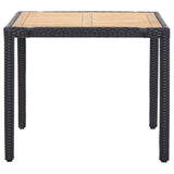 vidaXL 7-delige Tuinset met kussens poly rattan zwart