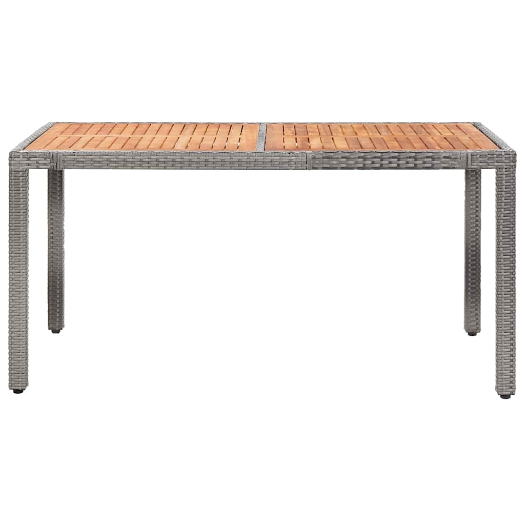 vidaXL 7-Piece Garden Dining Set with Cushions Poly Rattan Grey