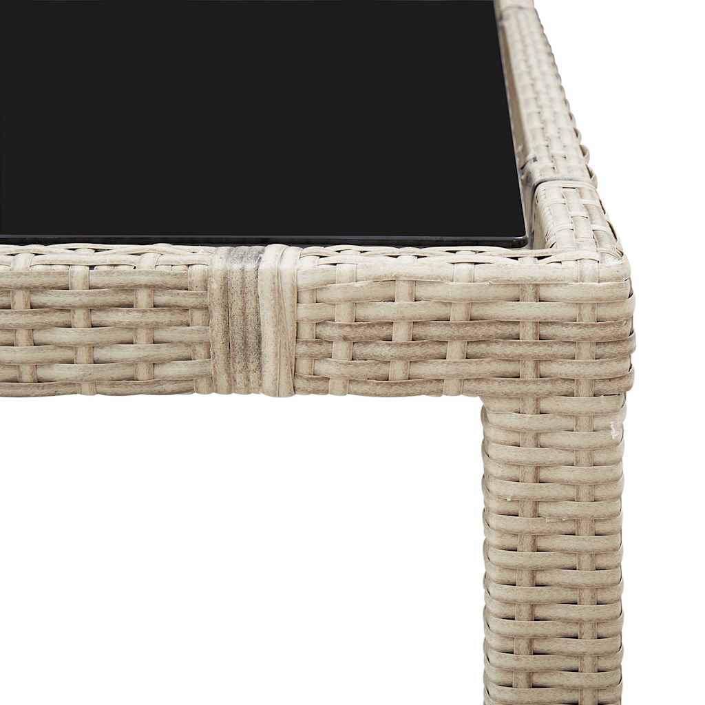 vidaXL 7-delige Tuinset met kussens poly rattan beige