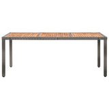 vidaXL 7-delige Tuinset met kussens poly rattan grijs