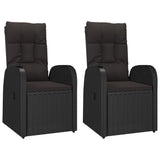 vidaXL Tuinstoelen 2 st met kussens poly rattan beige