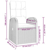 vidaXL Tuinstoelen 2 st met kussens poly rattan beige