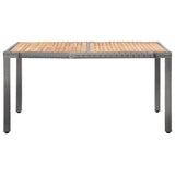 vidaXL 3-Piece Garden Lounge Set with Cushions Poly Rattan Grey