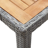 vidaXL 3-Piece Garden Lounge Set with Cushions Poly Rattan Grey