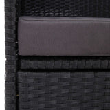 vidaXL Tuinbed met luifel 205x62 cm poly rattan grijs