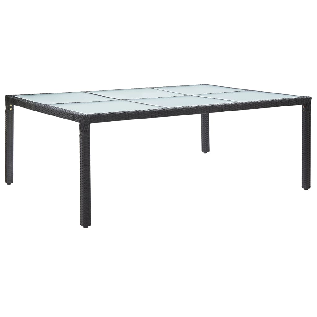 vidaXL Garden Table 200x150x74 cm Poly Rattan Brown