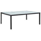 vidaXL Garden Table 200x150x74 cm Poly Rattan Brown