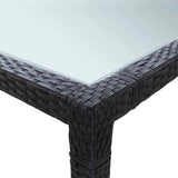 vidaXL Garden Table 200x150x74 cm Poly Rattan Brown