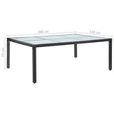 vidaXL Garden Table 200x150x74 cm Poly Rattan Brown