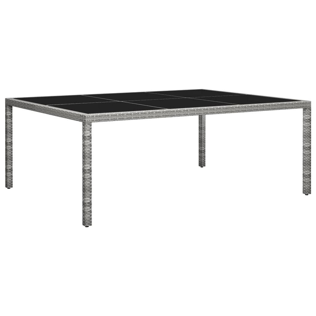 vidaXL Garden Table 200x150x74 cm Poly Rattan Brown