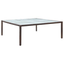 vidaXL Tuintafel 200x200x74 cm poly rattan bruin
