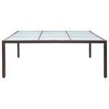 vidaXL Tuintafel 200x200x74 cm poly rattan bruin