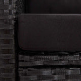 vidaXL Tuinbank 2-zits met kussens 124 cm poly rattan grijs