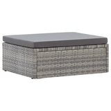 vidaXL Tuinbed met luifel poly rattan zwart