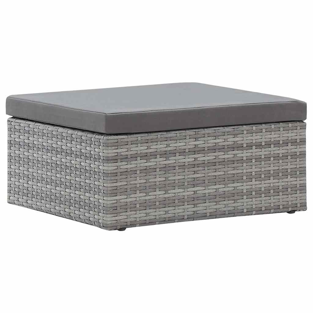 vidaXL Tuinbed met luifel poly rattan zwart