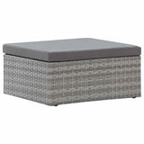 vidaXL Tuinbed met luifel poly rattan zwart
