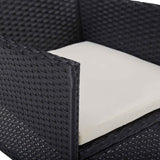 vidaXL Meubelset 5 pcs Zwart