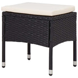 vidaXL 5-piece Garden Dining Set Poly Rattan and Glass Black