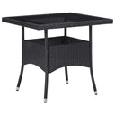 vidaXL Tuintafel poly rattan en glas beige