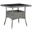 vidaXL Tuintafel poly rattan en glas beige