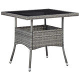 vidaXL Tuintafel poly rattan en glas beige