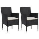 vidaXL Garden Dining Chairs 2 pcs Poly Rattan Beige