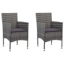 vidaXL Garden Dining Chairs 2 pcs Poly Rattan Beige