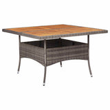 vidaXL Tuintafel poly rattan en glas bruin