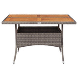 vidaXL Tuintafel poly rattan en glas bruin