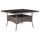 vidaXL Tuintafel poly rattan en glas bruin