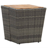vidaXL Coffee Table 41.5x41.5x44 cm Poly Rattan and Tempered Glass Beige