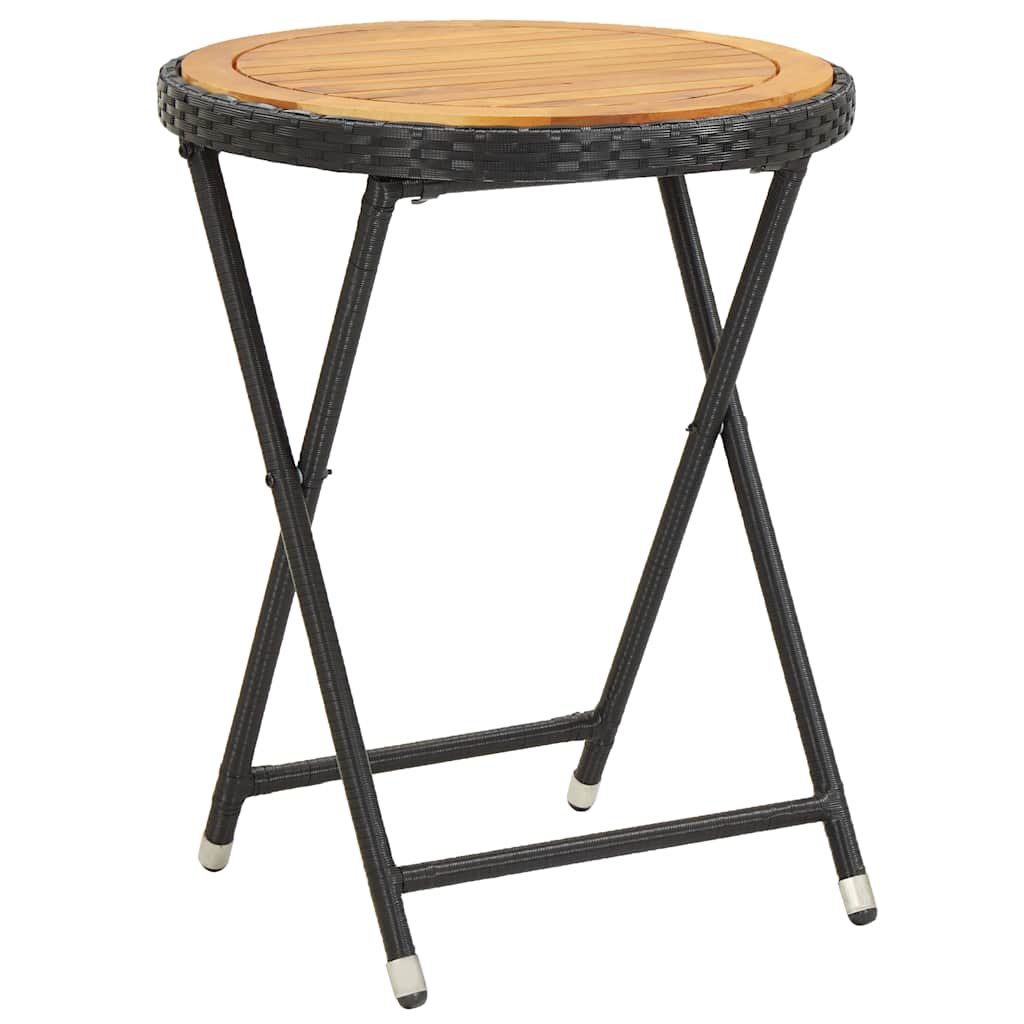 vidaXL Coffee table 60 cm poly rattan and tempered glass beige