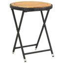 vidaXL Coffee table 60 cm poly rattan and tempered glass beige