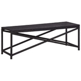 vidaXL Tuinbank 80 cm poly rattan grijs