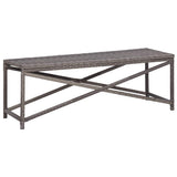 vidaXL Tuinbank 80 cm poly rattan grijs