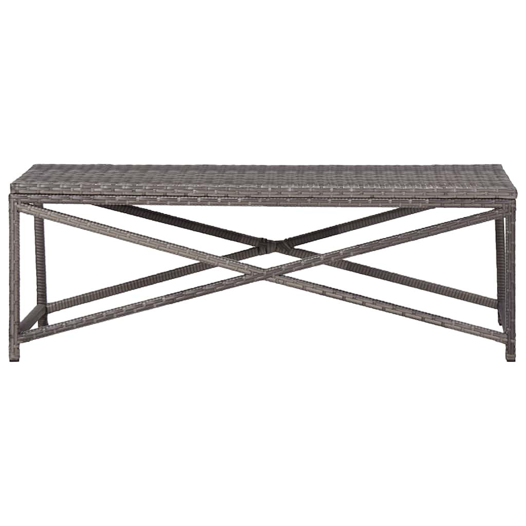 vidaXL Tuinbank 80 cm poly rattan grijs