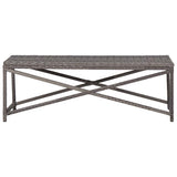 vidaXL Tuinbank 80 cm poly rattan grijs