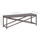 vidaXL Tuinbank 80 cm poly rattan grijs