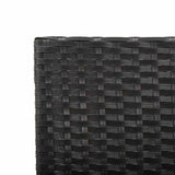 vidaXL Tuinbank met kussens 176 cm poly rattan zwart