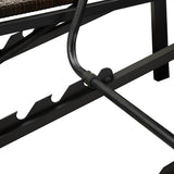 vidaXL Ligbed met kussen 2-persoons poly rattan zwart